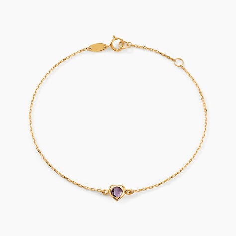 Bracelet Icarus Or Jaune Am&eacute;thyste - Bracelets cha&icirc;nes Femme | Marc Orian