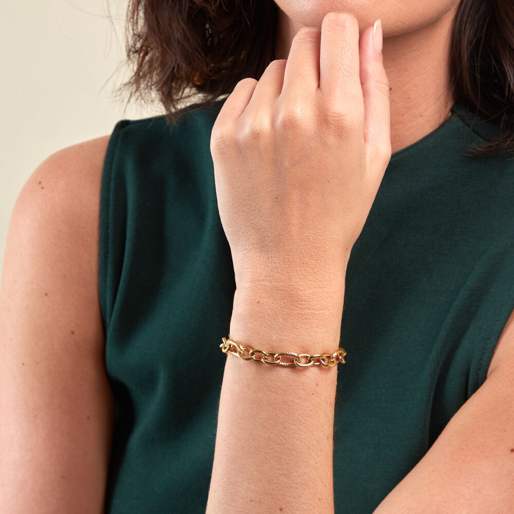 Bracelet Merrilyn Acier Doré - Bracelets chaînes Femme | Marc Orian