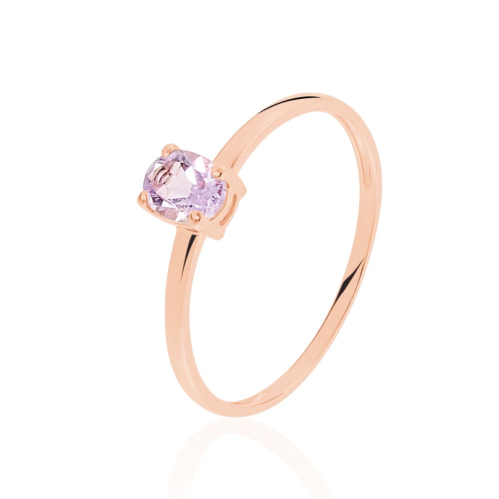 Bague Lily Or Rose Amethyste - Bagues pierres fines Femme | Marc Orian