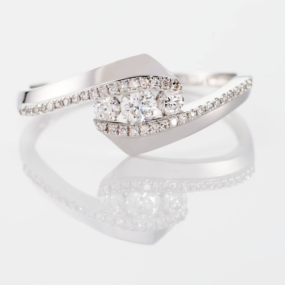 Bague Barbara Or Blanc Diamant - Bagues fiançailles Femme | Marc Orian