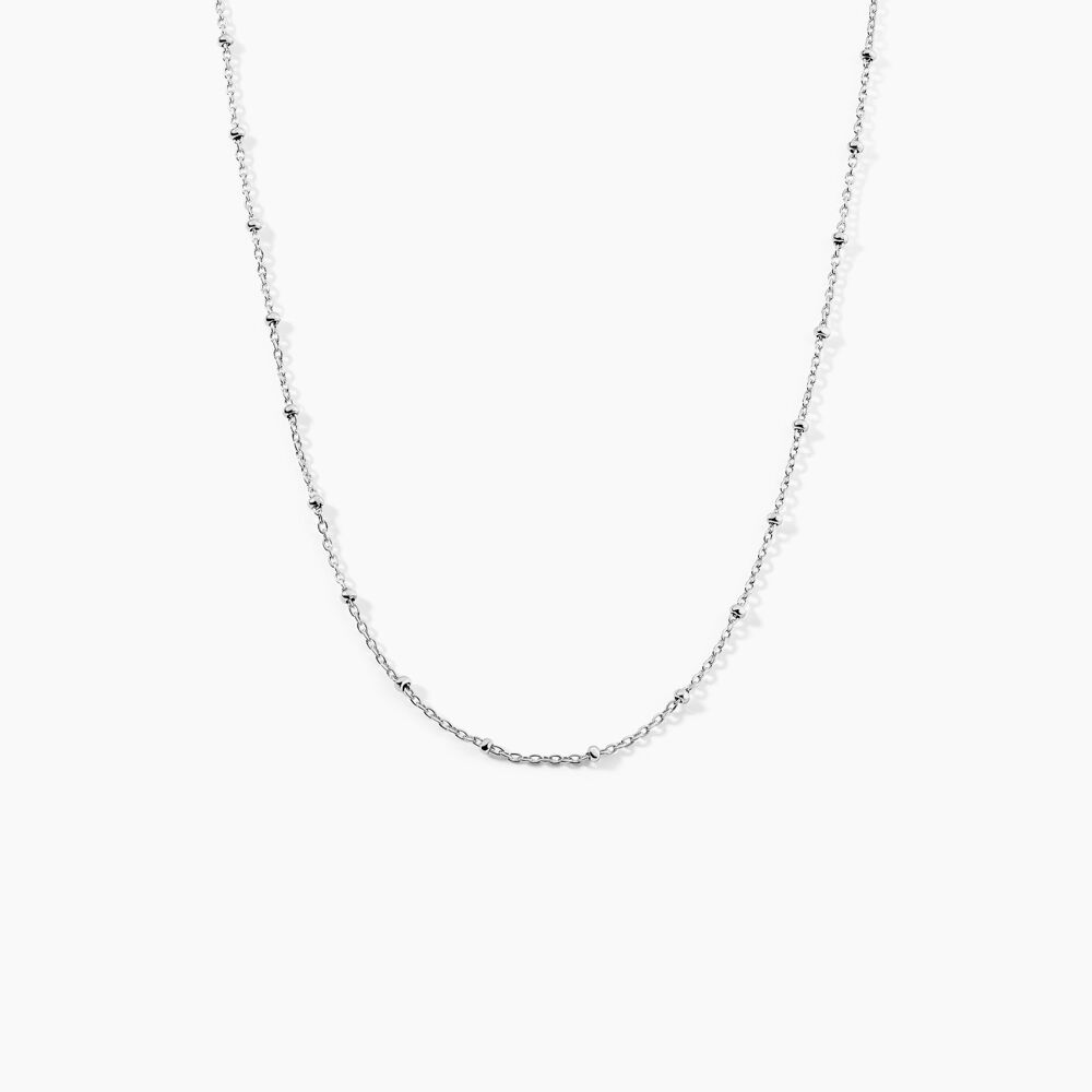 Chaine Kathi Argent Blanc - Colliers ras du cou Femme | Marc Orian