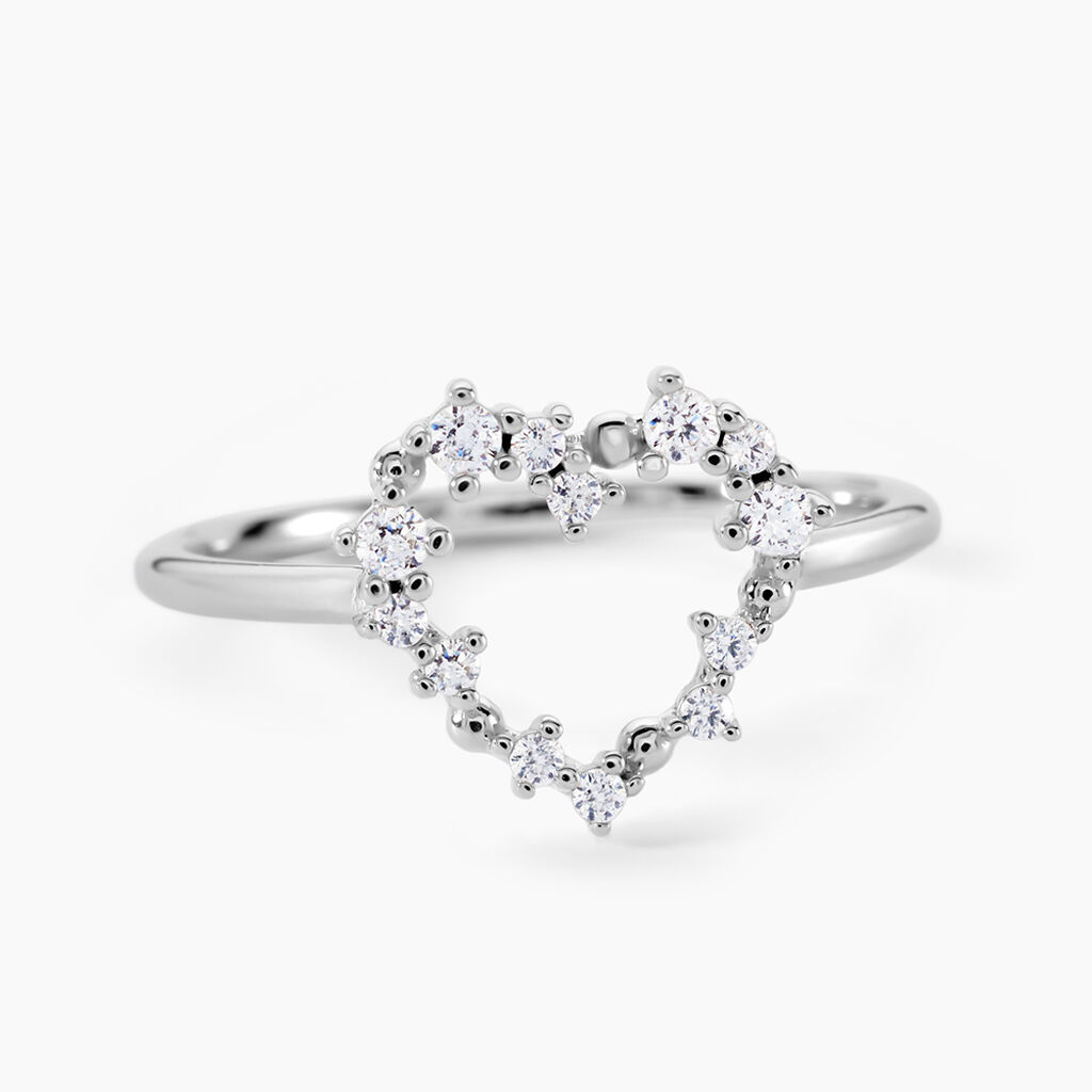 Bague Cora Argent Blanc Oxyde De Zirconium - Bijoux fantaisie Femme | Marc Orian