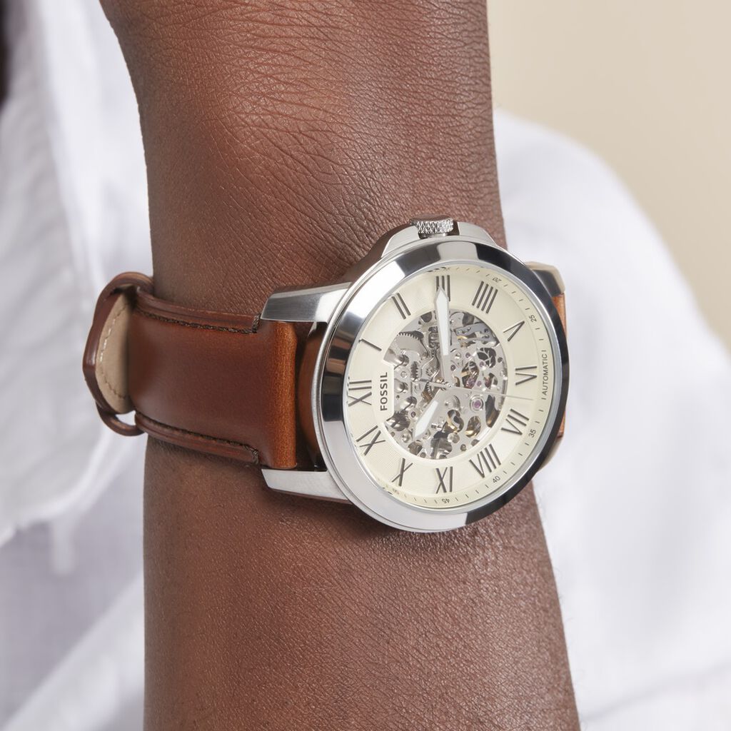 Montre Fossil Grant Automatique Beige - Montres automatique Homme | Marc Orian