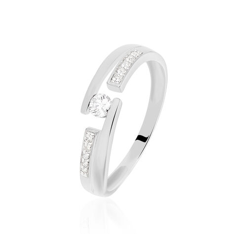 Bague Solitaire Elisa Or Blanc Diamant - Bagues Solitaire Femme | Marc Orian