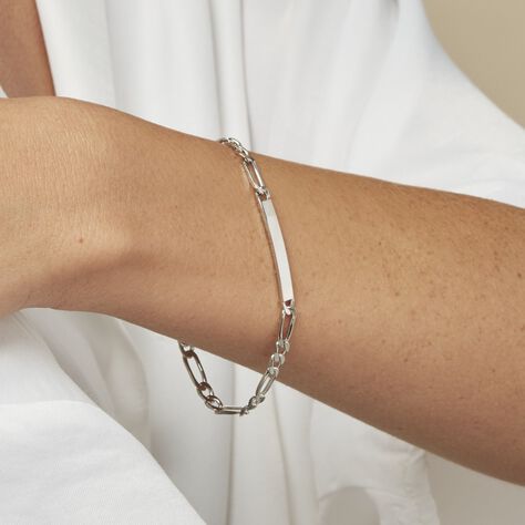 Bracelet Identité Vila Argent Blanc - Bracelets fantaisie Femme | Marc Orian