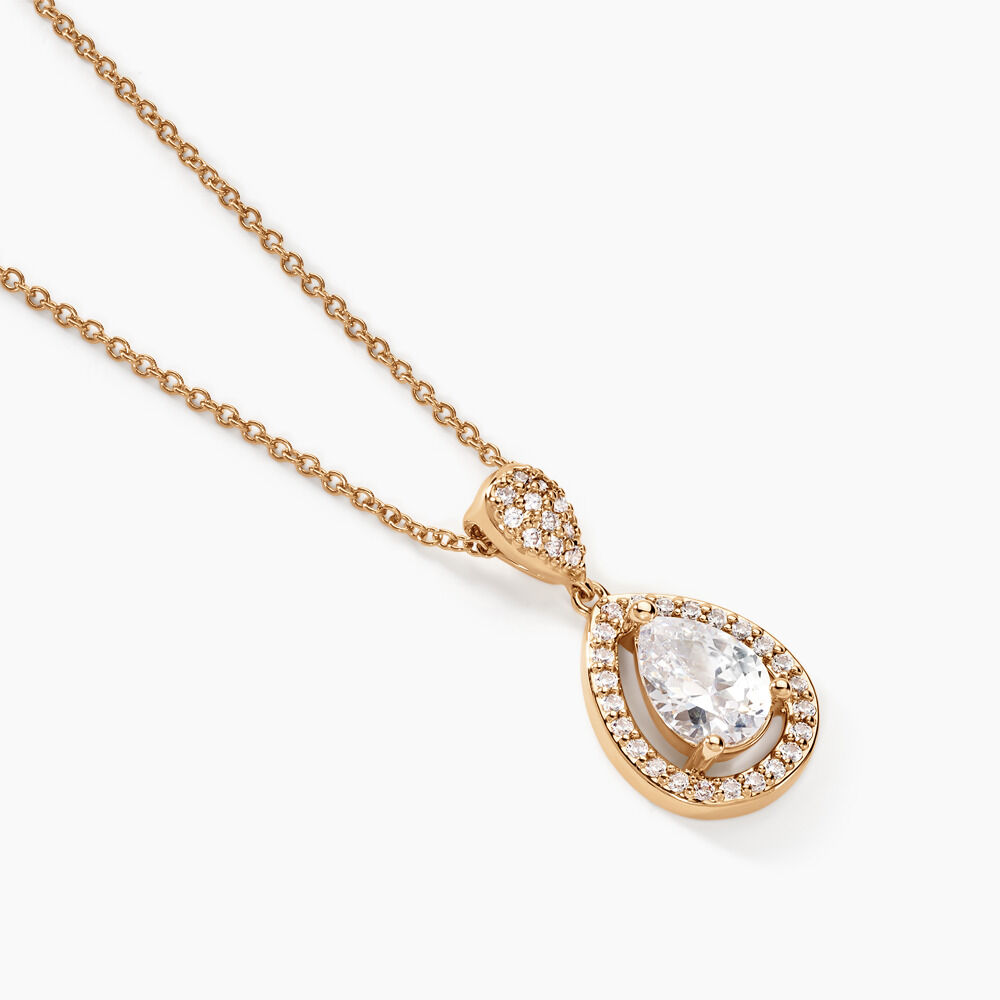 Collier Brigita Plaqu&eacute; Or Jaune Oxyde De Zirconium - Colliers avec pierres Femme | Marc Orian