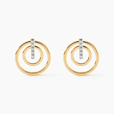 Boucles D'oreilles Pendantes Or Jaune Agafya Diamants - Pendantes Femme | Marc Orian