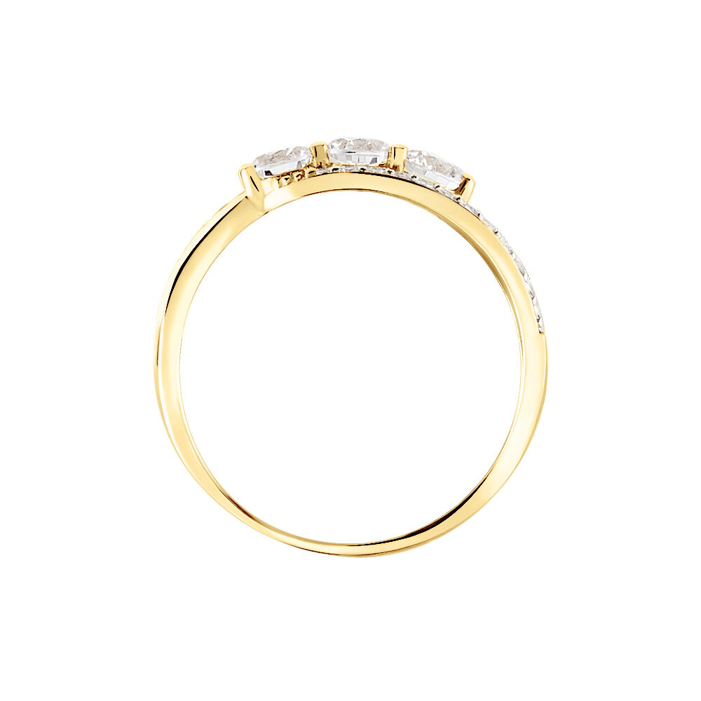 Bague Comete Or Jaune Oxyde De Zirconium - Bagues fiançailles Femme | Marc Orian
