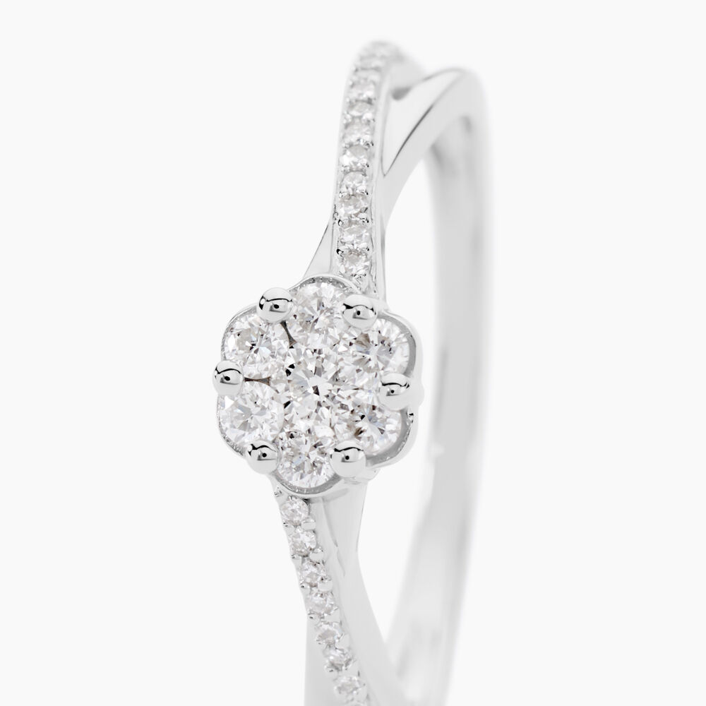 Bague Nusa Or Blanc Diamant - Bagues fiançailles Femme | Marc Orian