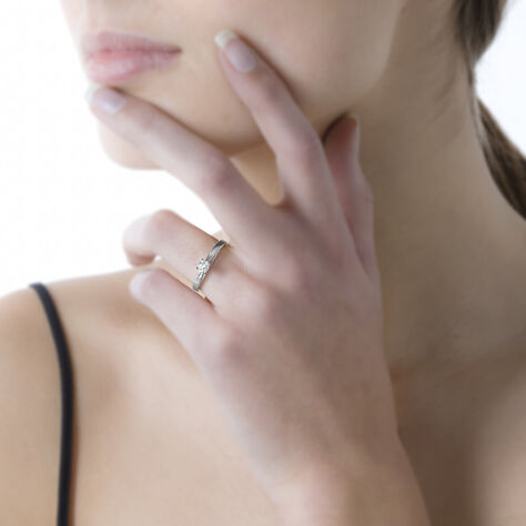 Bague Solitaire Loren Or Blanc Diamant - Bagues Solitaire Femme | Marc Orian