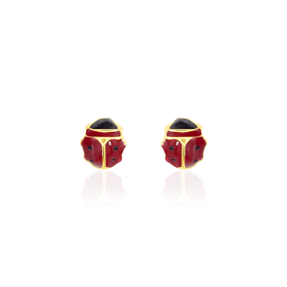 Boucles D'oreilles Puces Or Jaune Helidie Email - Puces Enfant | Marc Orian