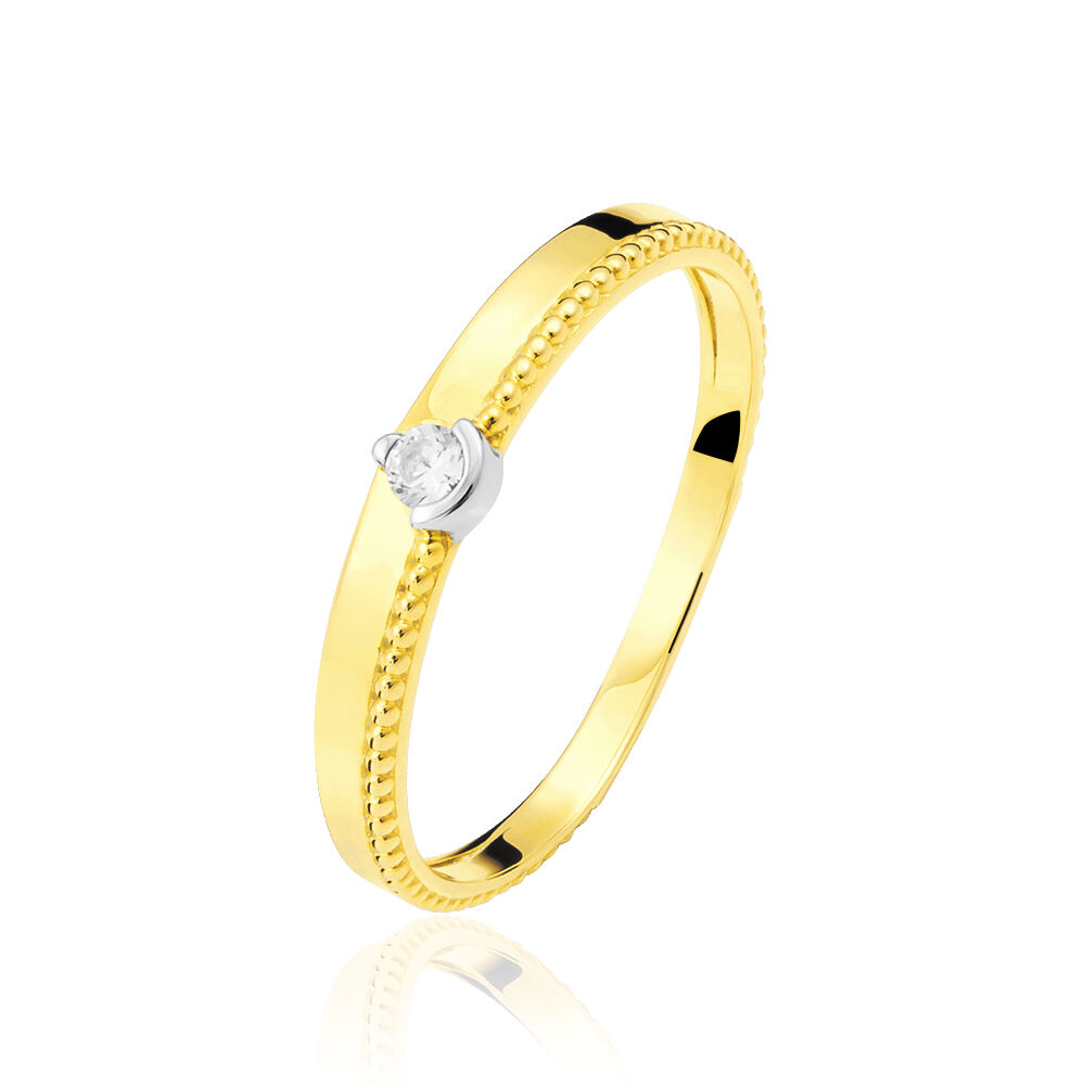 Bague Lou Or Jaune Diamant - Parures de mariage Femme | Marc Orian