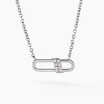 Collier Olimpia Argent Blanc Diamant Synth&eacute;tique - Colliers avec pierres Femme | Marc Orian