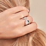 Bague Two Argent Blanc - Bijoux fantaisie Famille | Marc Orian