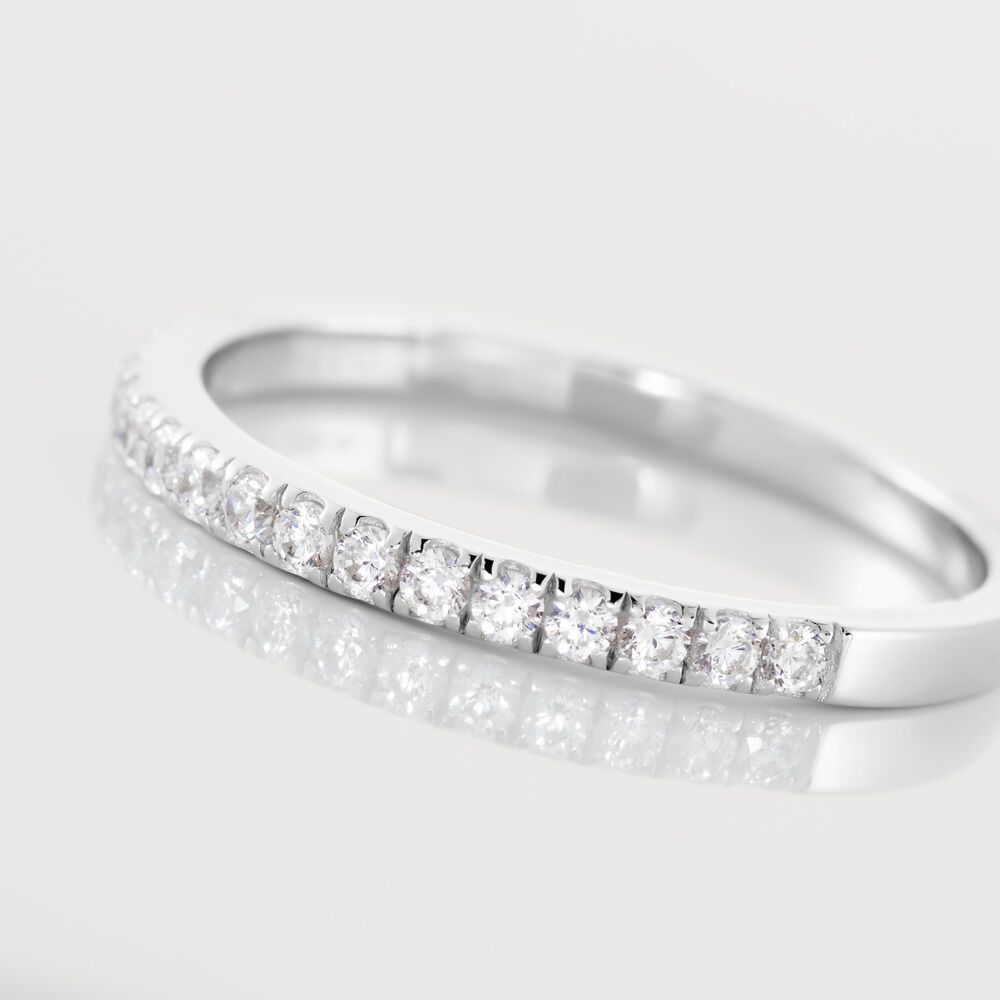 Alliance Florence Argent Blanc Oxyde De Zirconium - Alliances duo Femme | Marc Orian