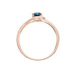 Bague Jannha Or Rose Topaze Et Oxyde De Zirconium - Bagues pierres fines Femme | Marc Orian