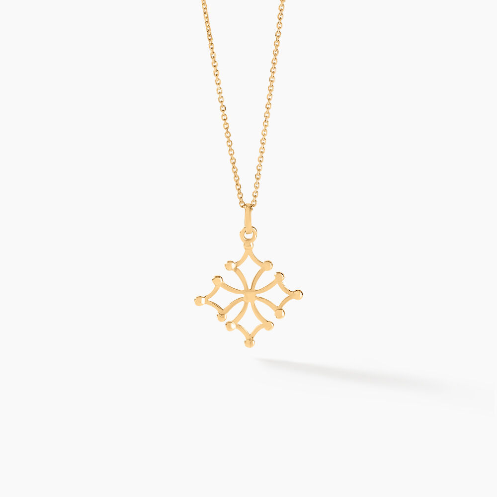 Pendentif Dajo Croix Occitane Or Jaune - Pendentifs Famille | Marc Orian