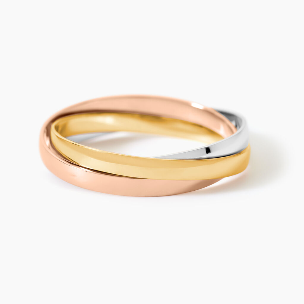 Alliance Entrelacee Ruban Plat Or Tricolore - Alliances duo Unisex | Marc Orian