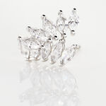 Bijoux D'oreilles Edma Or Blanc Oxyde De Zirconium - Piercings d'oreilles Femme | Marc Orian