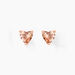 Boucles D'oreilles Puces Kelvyn Argent Rose Oxyde De Zirconium - Puces Femme | Marc Orian