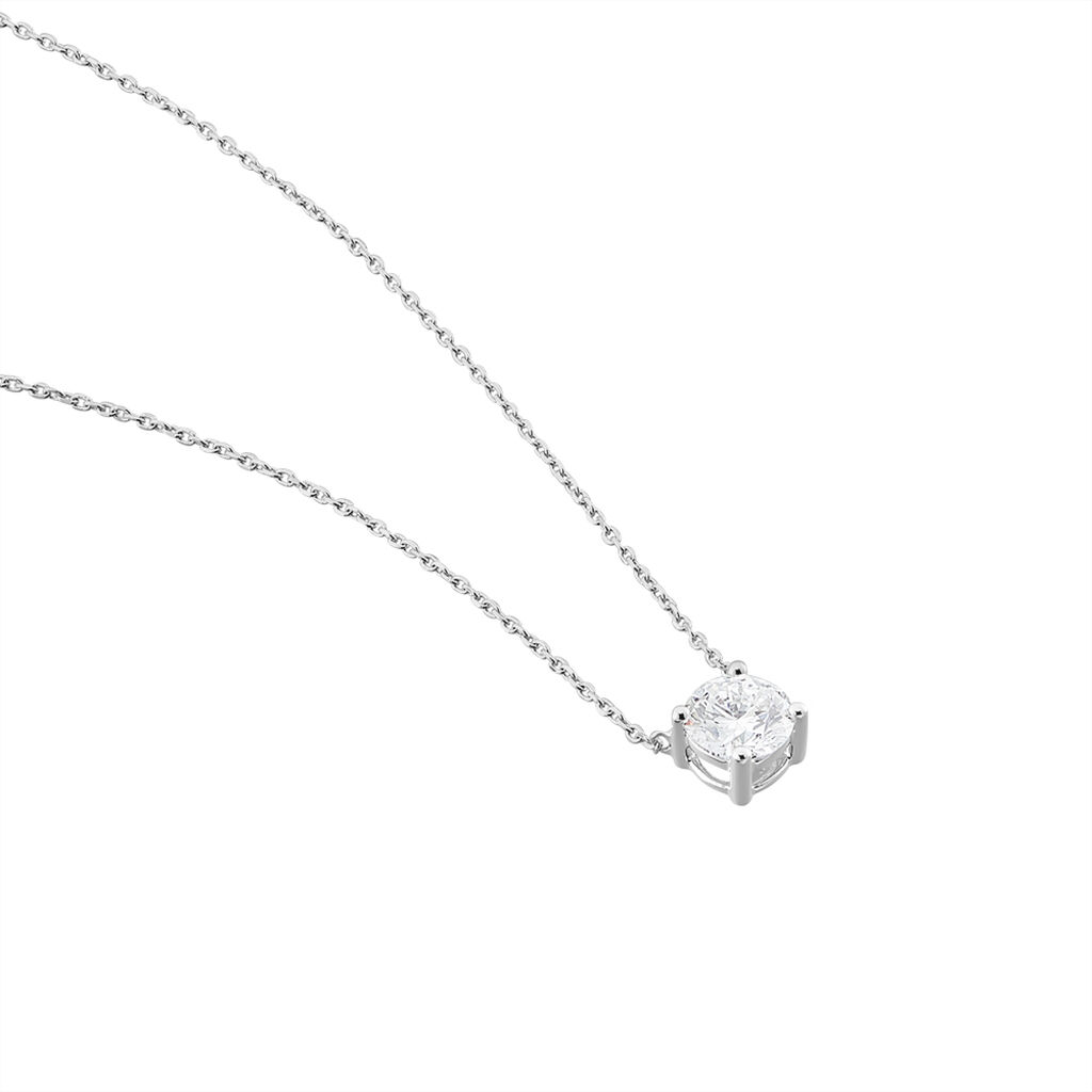 Collier Aphrodite Or Blanc Diamant Synthetique - Colliers Femme | Marc Orian