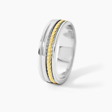 Alliance Leandro Ruban Argent Bicolore