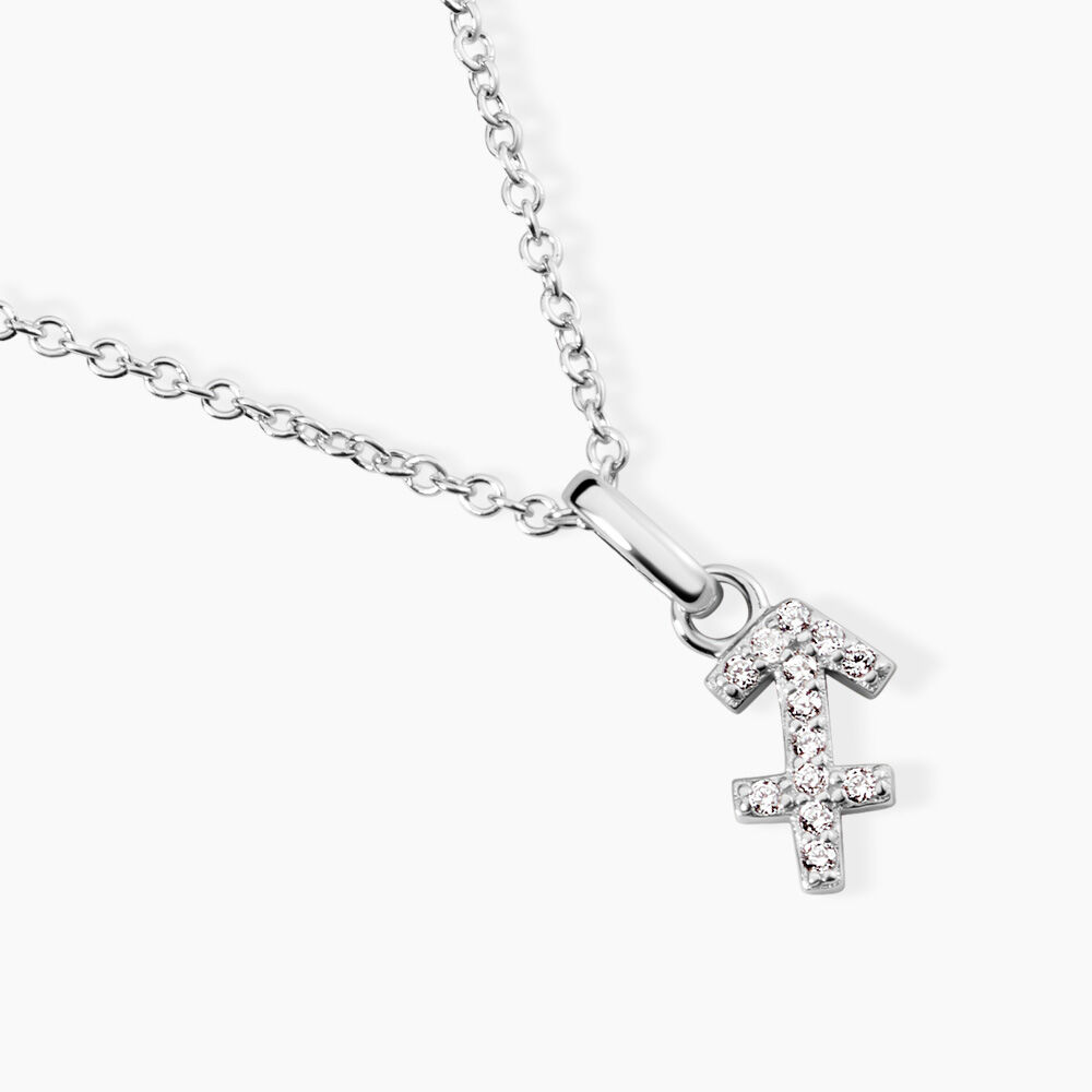 Collier Astra Argent Blanc Oxyde De Zirconium - Colliers avec pierres Femme | Marc Orian