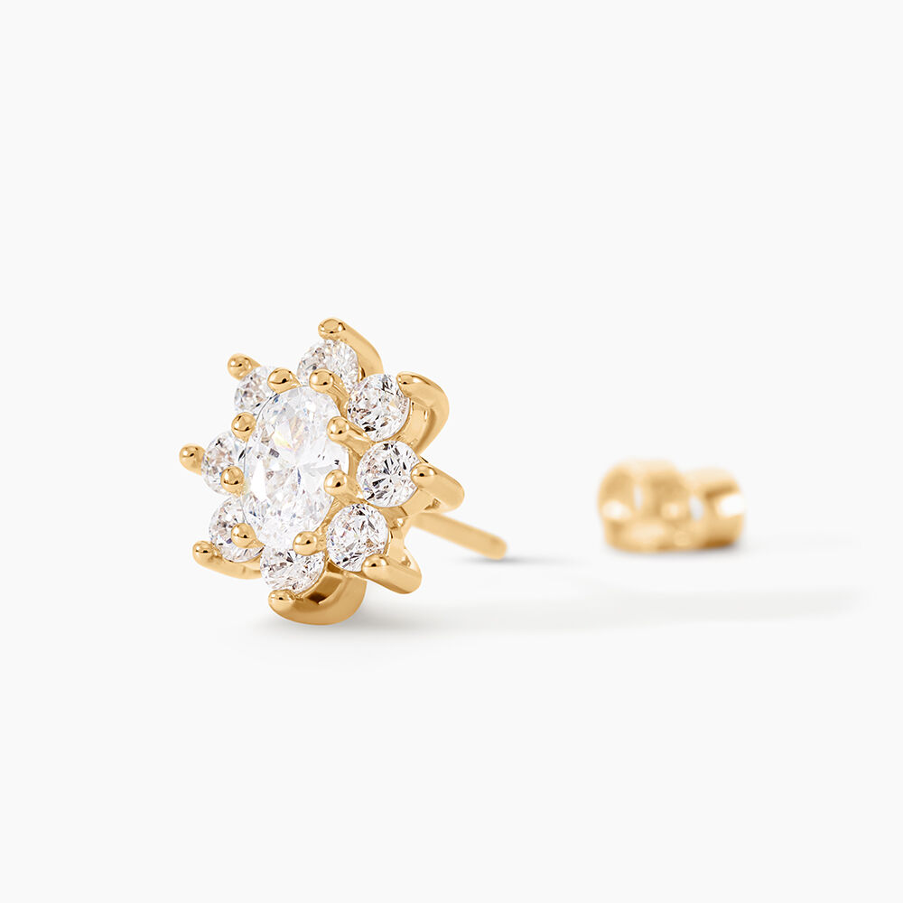 Boucles D'oreilles Puces Lisea Plaqu&eacute; Or Oxydes De Zirconium - Puces Femme | Marc Orian