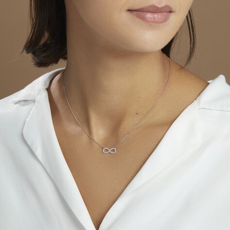 Collier Klothilda Or Blanc Oxyde De Zirconium - Colliers Femme | Marc Orian