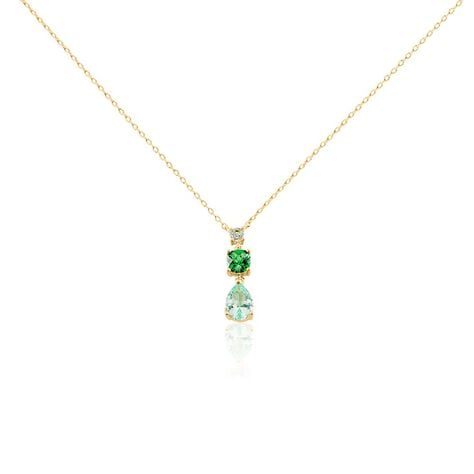 Collier Huffie Plaqué Or Jaune Pierre D'imitation - Colliers avec pierres Femme | Marc Orian