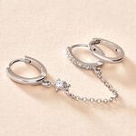 Cr&eacute;oles D&eacute;pareill&eacute;es Suri Argent Blanc Oxyde De Zirconium - Bijoux fantaisie Femme | Marc Orian