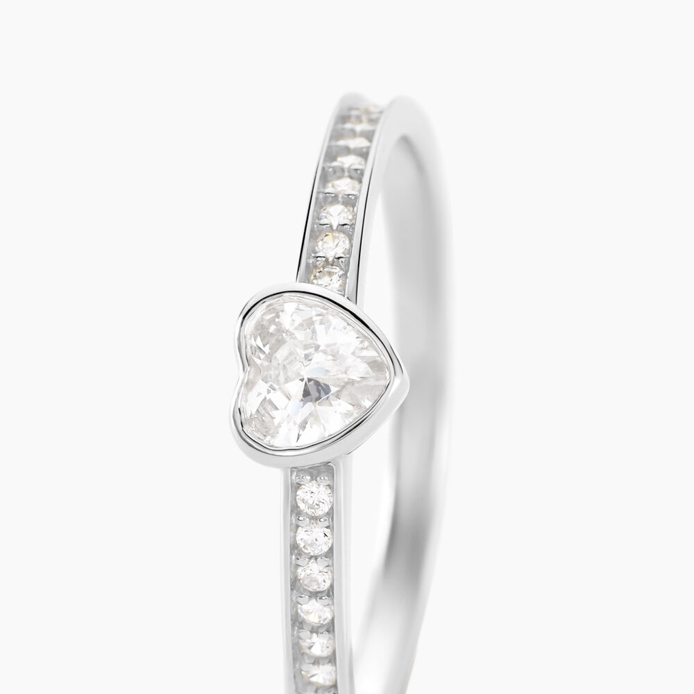 Bague Solitaire Mathylda Argent Blanc Oxyde De Zirconium - Bijoux fantaisie Femme | Marc Orian