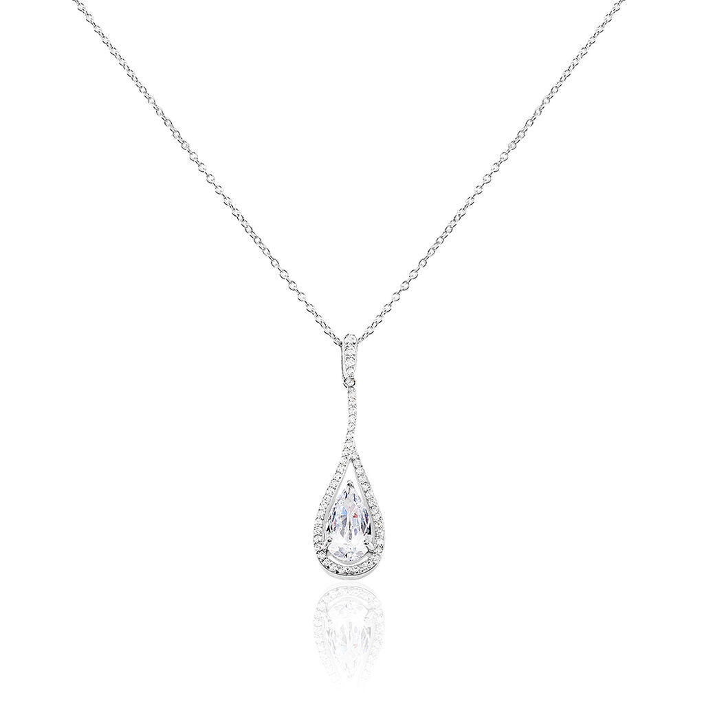 Collier Elorah Argent Blanc Oxyde De Zirconium - Colliers avec pierres Femme | Marc Orian