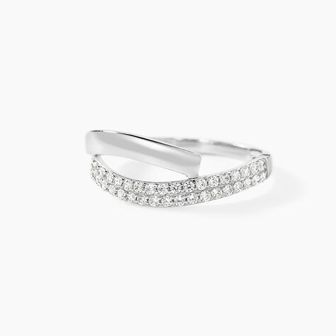 Bague Vero Or Blanc Oxyde De Zirconium - Bagues avec pierre Femme | Marc Orian