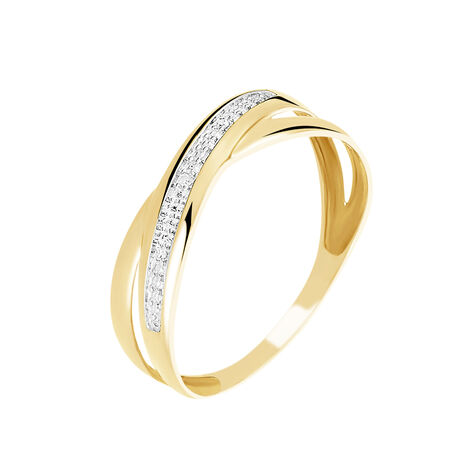 Bague Croisee Or Jaune Diamant - Bagues Femme | Marc Orian