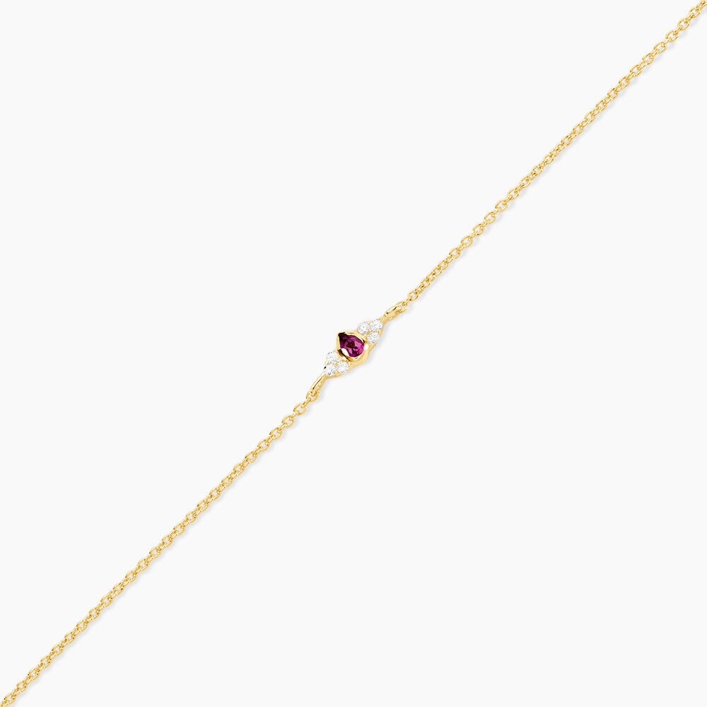 Bracelet Poem Argent Jaune Rhodolite Oxyde De Zirconium - Bracelets fantaisie Femme | Marc Orian