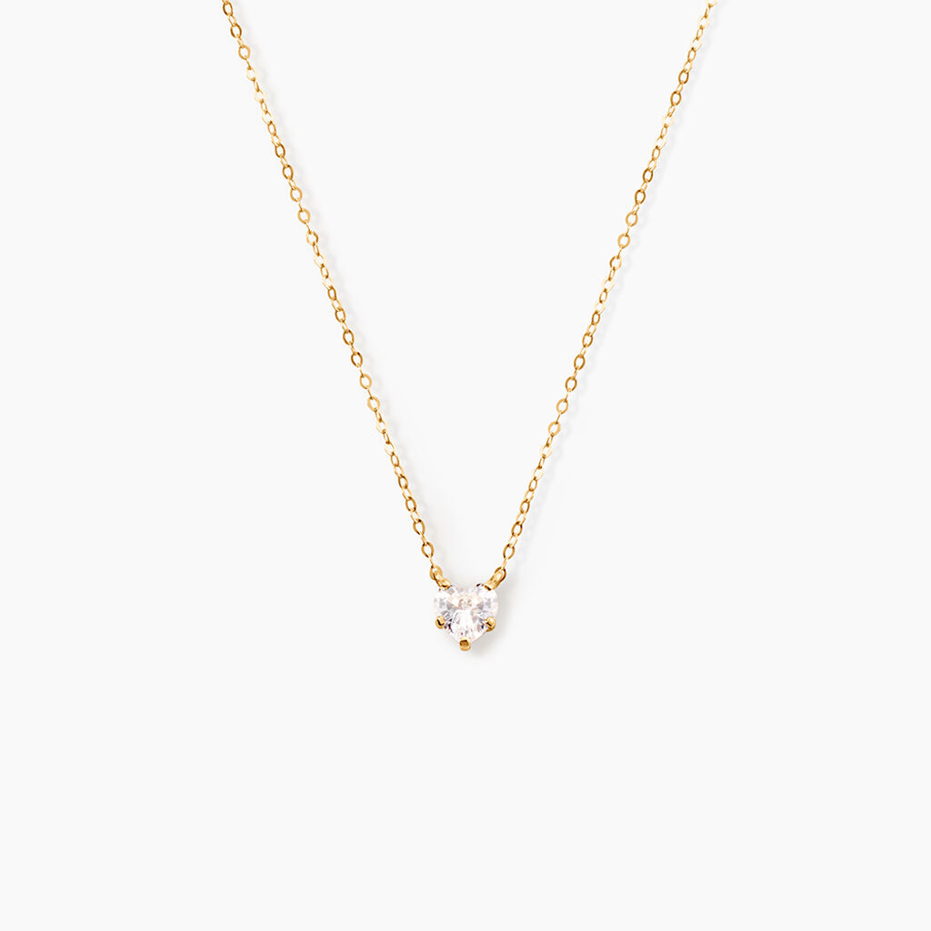 Collier Or Jaune Ava Oxyde De Zirconium - Colliers avec pierres Enfant | Marc Orian