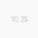 Boucles D'oreilles Puces Doreen Or Blanc Oxyde De Zirconium - Puces Famille | Marc Orian