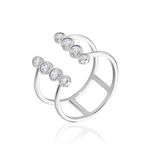 Bague Ajustable Janvier Argent Oxydes De Zirconium - Bijoux fantaisie Femme | Marc Orian