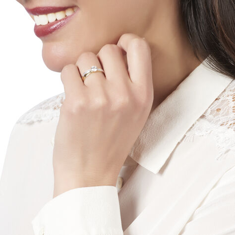 Bague Solitaire Raska Or Jaune Oxyde De Zirconium - Bagues Solitaire Femme | Marc Orian