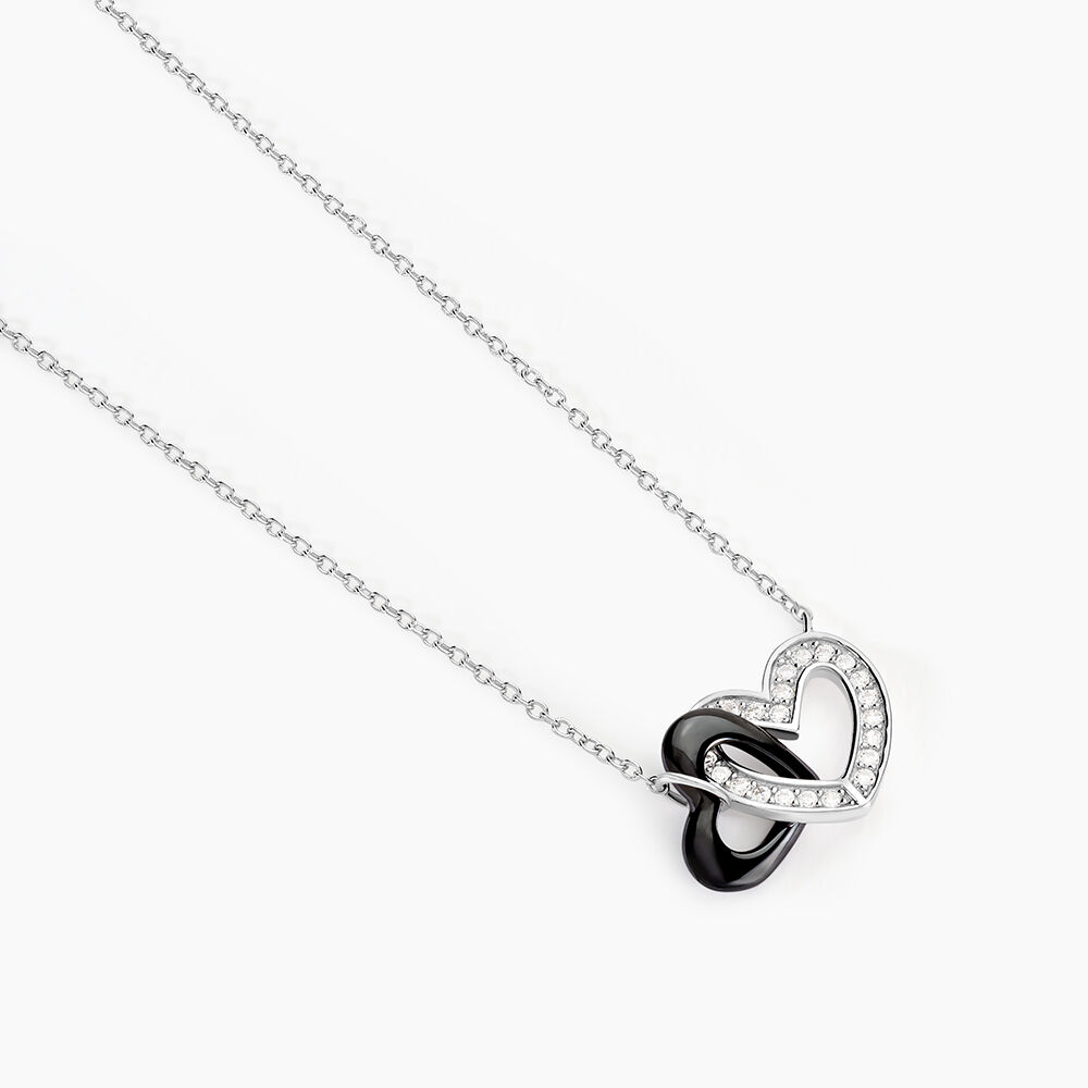 Collier Lineth Argent Blanc C&eacute;ramique Oxyde De Zirconium - Colliers avec pierres Femme | Marc Orian