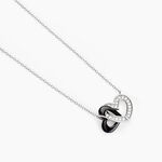 Collier Lineth Argent Blanc C&eacute;ramique Oxyde De Zirconium - Colliers avec pierres Femme | Marc Orian