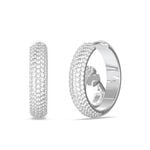 Cr&eacute;oles Guess Crazy Earrings Acier Blanc Oxyde De Zirconium - Cr&eacute;oles Femme | Marc Orian