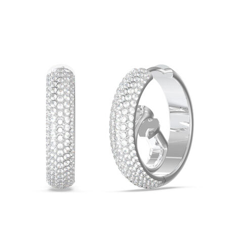 Cr&eacute;oles Guess Crazy Earrings Acier Blanc Oxyde De Zirconium - Cr&eacute;oles Femme | Marc Orian