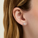 Boucles D'oreilles Puces Soleil D'hiver Or Blanc Diamant - Puces Femme | Marc Orian