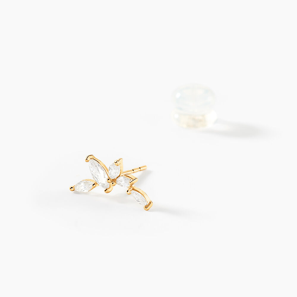 Boucles D'oreilles Barrettes Youssa Barrettes 5 Or Jaune Oxydes - Pendantes Femme | Marc Orian