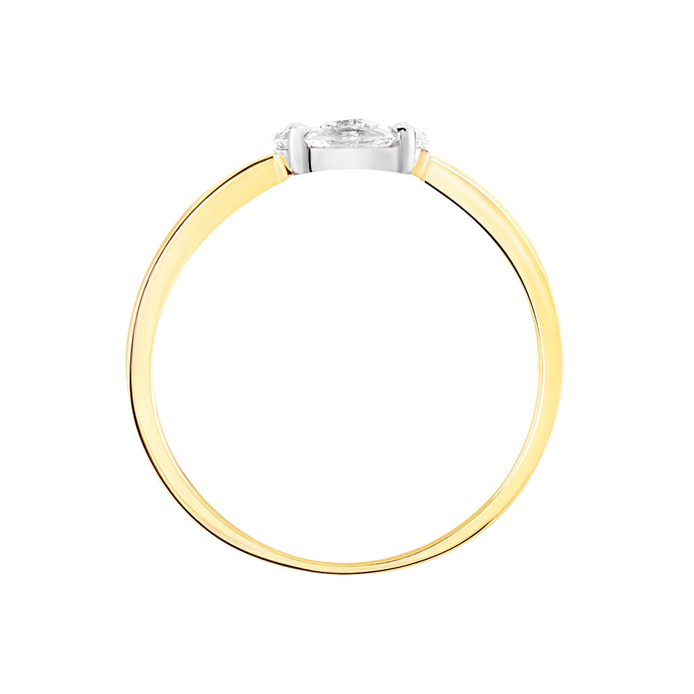 Bague Solitaire Maurena Or Jaune Oxyde De Zirconium - Solitaires Femme | Marc Orian