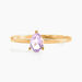 Bague Solitaire Goutte Or Jaune Améthyste - Bagues pierres fines Femme | Marc Orian
