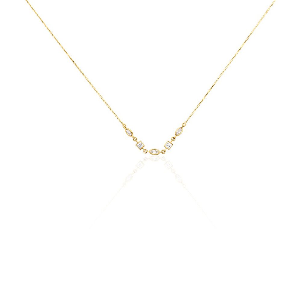 Collier Or Jaune Mercy Oxyde De Zirconium - Colliers avec pierres Femme | Marc Orian