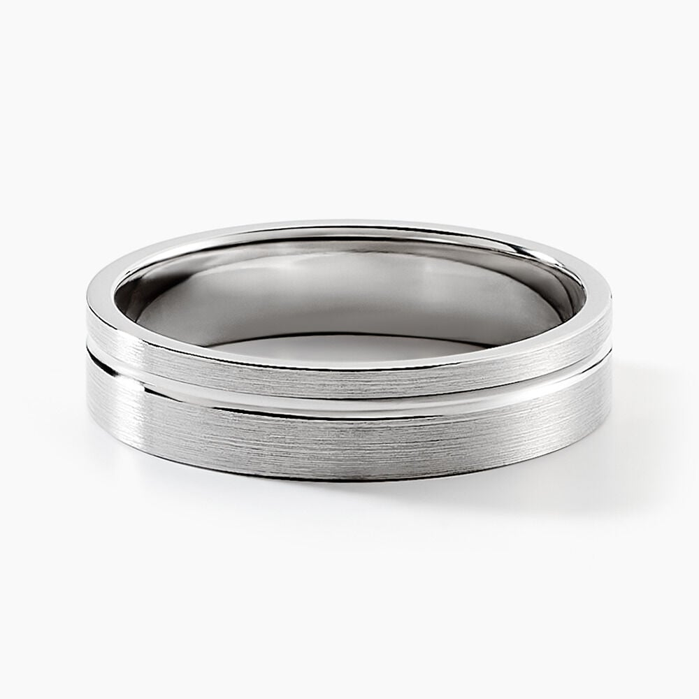 Alliance Berker Palladium Blanc - Alliances duo Unisex | Marc Orian